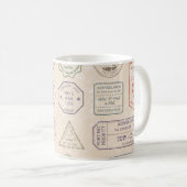 ヴィンテージはヴィンテージ切手を国に設定  コーヒーマグカップ (正面右)