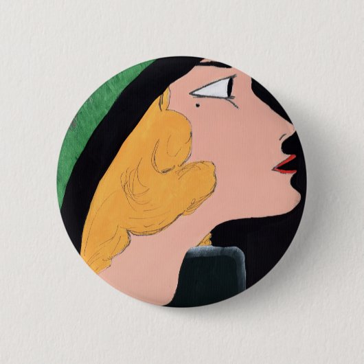 ヴィンテージは一見ボタンを得ました 缶バッジ (正面)