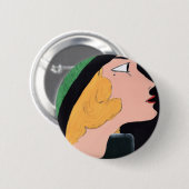 ヴィンテージは一見ボタンを得ました 缶バッジ (正面&裏面)