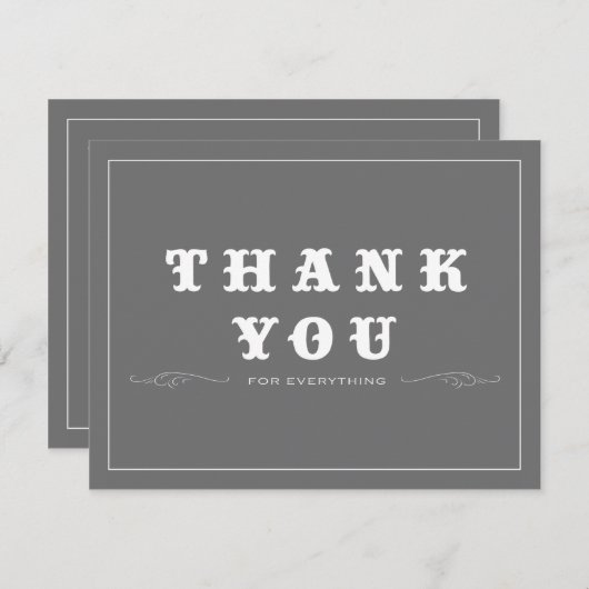 ヴィンテージは両面感謝していしています サンキューカード (正面/裏面)