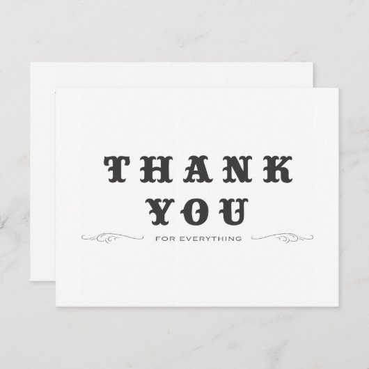 ヴィンテージは両面感謝していしています サンキューカード (正面/裏面)