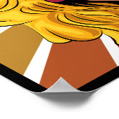 ヴィンテージは丸い眼鏡をかけている女の子 ポスター (角)