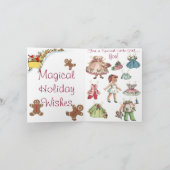 ヴィンテージは人形のメリークリスマスカードを壁紙を張ります シーズンカード (内部)