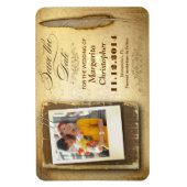 ヴィンテージは写真の磁ユニーク石を保存 マグネット (縦)