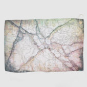 ヴィンテージは北アメリカの地図を抽出します ゴルフタオル (横)