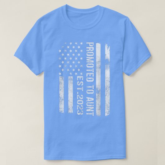 ヴィンテージは叔母に昇進2023アメリカ国旗 Tシャツ (デザイン正面)