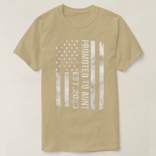 ヴィンテージは叔母に昇進2023アメリカ国旗 Tシャツ (デザイン正面)