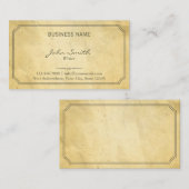 ヴィンテージは古いペーパー作家を組み立てました 名刺 (正面/裏面)