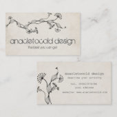 ヴィンテージは古い紙にしわを寄せました 名刺 (正面/裏面)