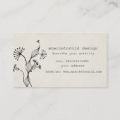 ヴィンテージは古い紙にしわを寄せました 名刺 (裏面)