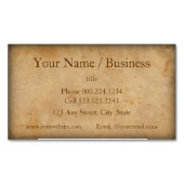 ヴィンテージは古く見え擦り切れた、 マグネット名刺 (正面)