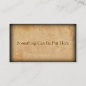 ヴィンテージは古く見え擦り切れた、 名刺 (裏面)