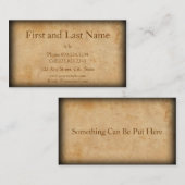 ヴィンテージは古く見え擦り切れた、 名刺 (正面/裏面)