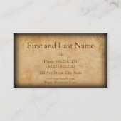 ヴィンテージは古く見え擦り切れた、 名刺 (正面)