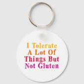 ヴィンテージは多くのことを許容するがグルテンは許さない キーホルダー (正面)