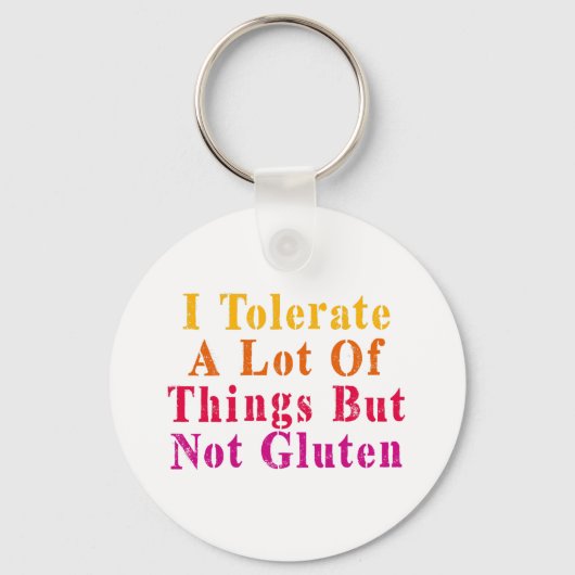 ヴィンテージは多くのことを許容するがグルテンは許さない キーホルダー (正面)