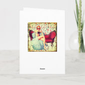 ヴィンテージは女の子サザンベルレッドヘッドをピン留めする カード (裏面)