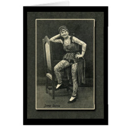 ヴィンテージは女性Cardか郵便はがきを入れ墨しました