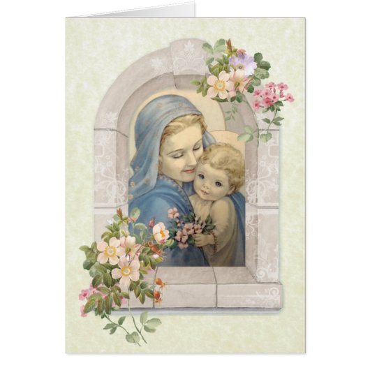 ヴィンテージは宗教聖母マリアイエス・キリストを賛美しました (正面)