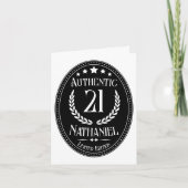 ヴィンテージは彼のために本物21歳の誕生日 カード (正面)