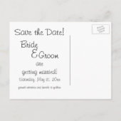 ヴィンテージは日付、愛とロマおもしろいンスを保存 案内ポストカード (裏面)