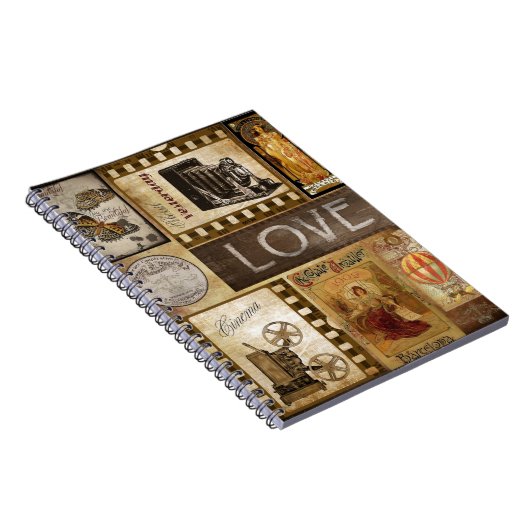 ヴィンテージは昨日女性の映画館チョコレートを愛します ノートブック (右側)