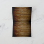 ヴィンテージは木製の一見の引っ越し祝いパーティーのサンキューカードを調整します サンキューカード (内部)