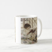 ヴィンテージは本を読みました コーヒーマグカップ (正面右)