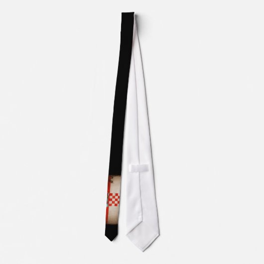 ヴィンテージは汚いクロアチアの旗のデザインを冷却します ネクタイ (裏面)