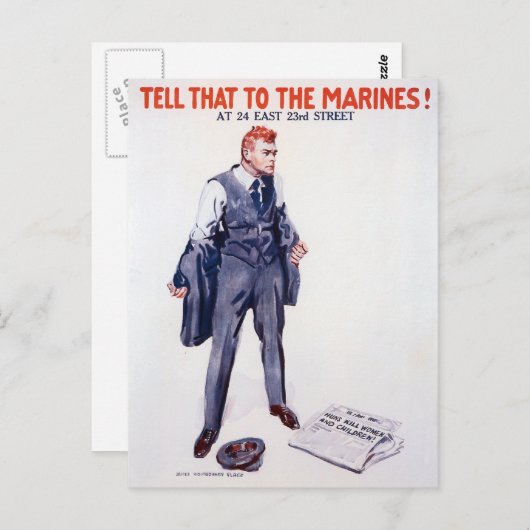 ヴィンテージは海兵隊の募集にそれを伝える ポストカード (正面/裏面)