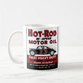 ヴィンテージは潤滑油の缶のデザインを改造しました コーヒーマグカップ (左)