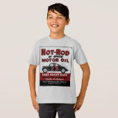 ヴィンテージは潤滑油の缶のデザインを改造しました Tシャツ (正面フル)