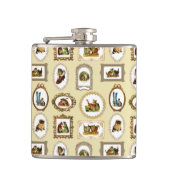 ヴィンテージは猫を組み立てました フラスク (正面)