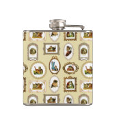 ヴィンテージは猫を組み立てました フラスク (裏面)