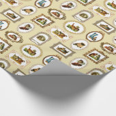 ヴィンテージは猫を組み立てました ラッピングペーパー (角)