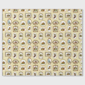 ヴィンテージは猫を組み立てました ラッピングペーパー (フラット)