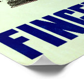 ヴィンテージは疾病健康指の舐めを広めない ポスター (角)