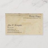 ヴィンテージは短命なもののアンティークを壁紙を張ります 名刺 (裏面)