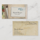 ヴィンテージは短命なものの郵便はがきを壁紙を張ります 名刺 (正面/裏面)