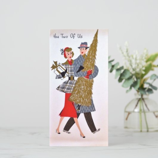ヴィンテージは私たち夫婦のクリスマス シーズンカード (スタンド正面)