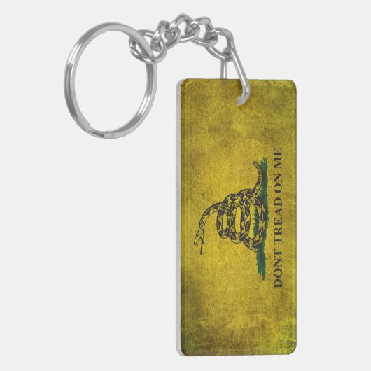 ヴィンテージは私でガズデンの旗を踏みません キーホルダー (正面左)