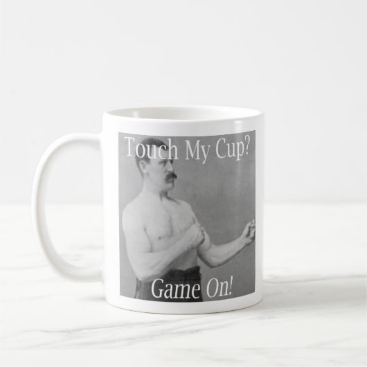 ヴィンテージは私のコップの男らしい人のコーヒー・マグに触れません コーヒーマグカップ (左)