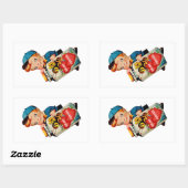 ヴィンテージは私のバレンタインデーと男の子Rectangular Sti 長方形シール (シート)