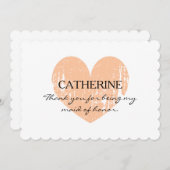 ヴィンテージは私のメイド・オブ・オーナー(花嫁付き添い人)カードであることのために感謝していしていま サンキューカード (正面/裏面)