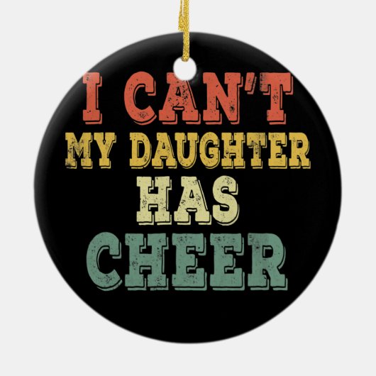 ヴィンテージは私の娘がチアリーダーを持っているはずがない セラミックオーナメント (裏面)