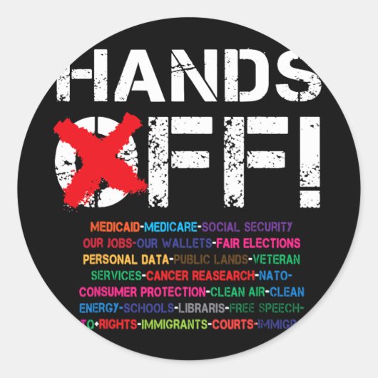 ヴィンテージは私の社会保障媒体に抗議を手に入れる ラウンドシール (正面)