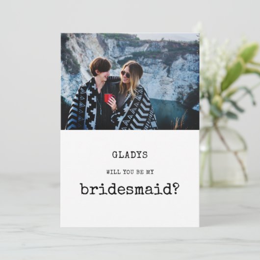 ヴィンテージは私の花嫁の写真カードか 招待状 (スタンド正面)