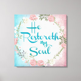 ヴィンテージは私の魂の聖句を思い出す キャンバスプリント