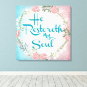 ヴィンテージは私の魂の聖句を思い出す キャンバスプリント (インサイチュ (ウッドフロア))