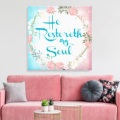 ヴィンテージは私の魂の聖句を思い出す キャンバスプリント (インサイチュ (リビング))